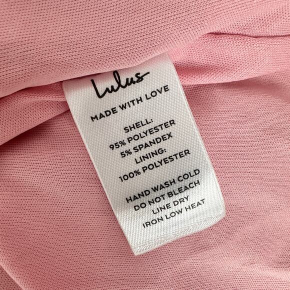 Lulus Blossoming Excellence Pink Floral Mesh Ruched Midi Dress Party XS NWT - Picture 11 of 11